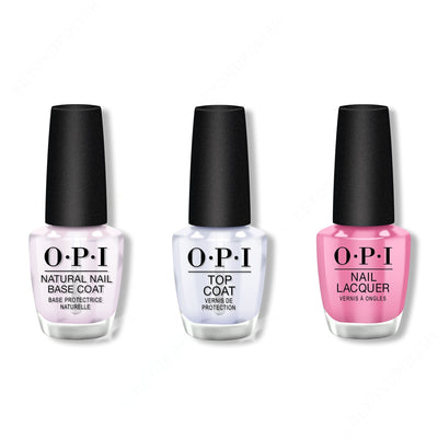 OPI - Nail Lacquer Combo - Base, Top & Two-Timing the Zones 0.5 oz - #NLF80