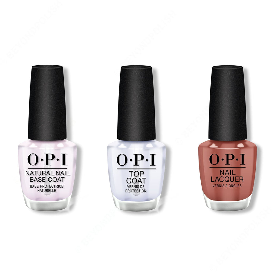 OPI - Nail Lacquer Combo - Base, Top & Yank My Doodle 0.5 oz - #NLW58