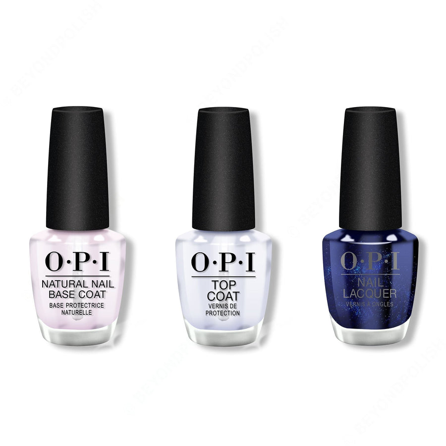 OPI - Nail Lacquer Combo - Base, Top & Yoga-ta Get this Blue! 0.5 oz - #NLI47
