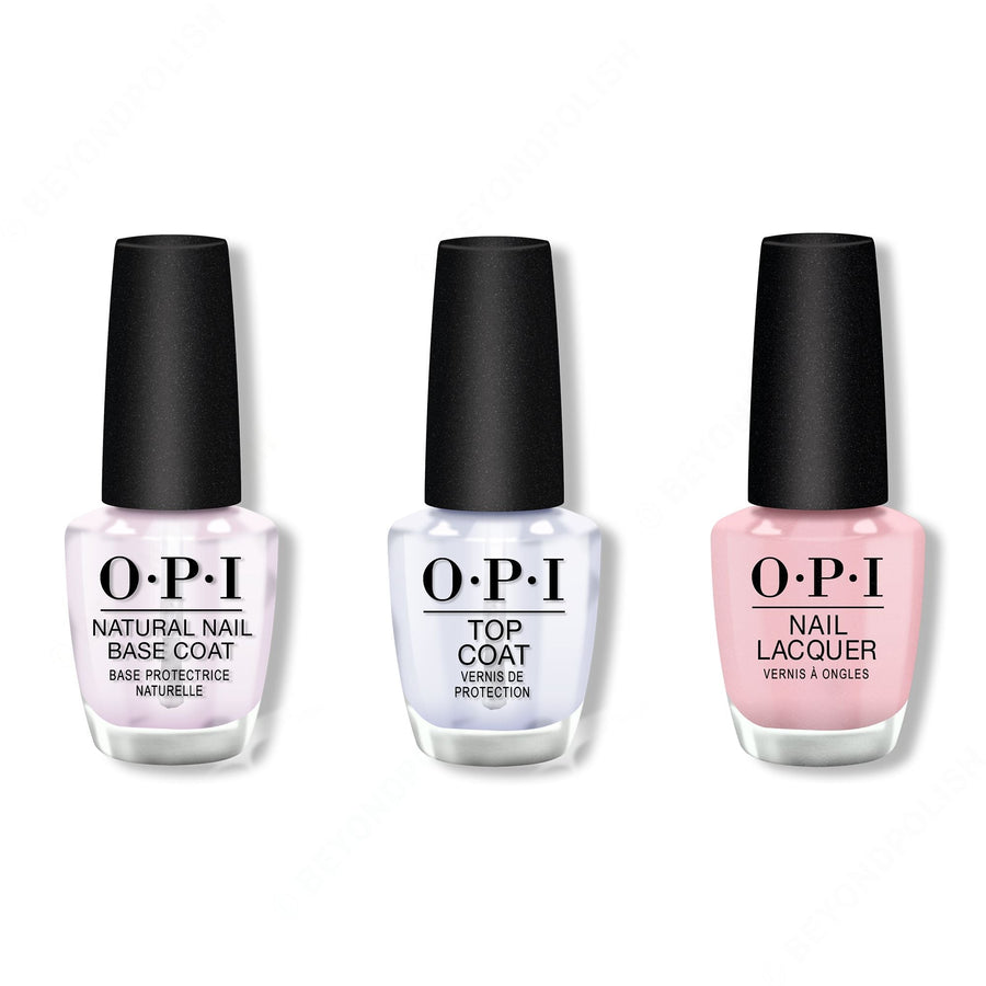 OPI - Nail Lacquer Combo - Base, Top & You've Got That Glas-glow 0.5 oz - #NLU22
