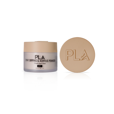 PLA 2-in-1 Dip & Acrylic Powder Cloud And Clear (201)