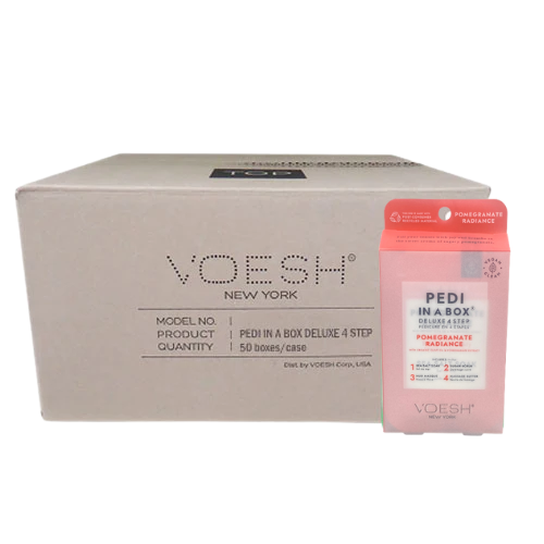 Voesh Pedi in Box - 4-Step - Pomegranate Radiance - Single (1Pc) Box Case (50Pcs)