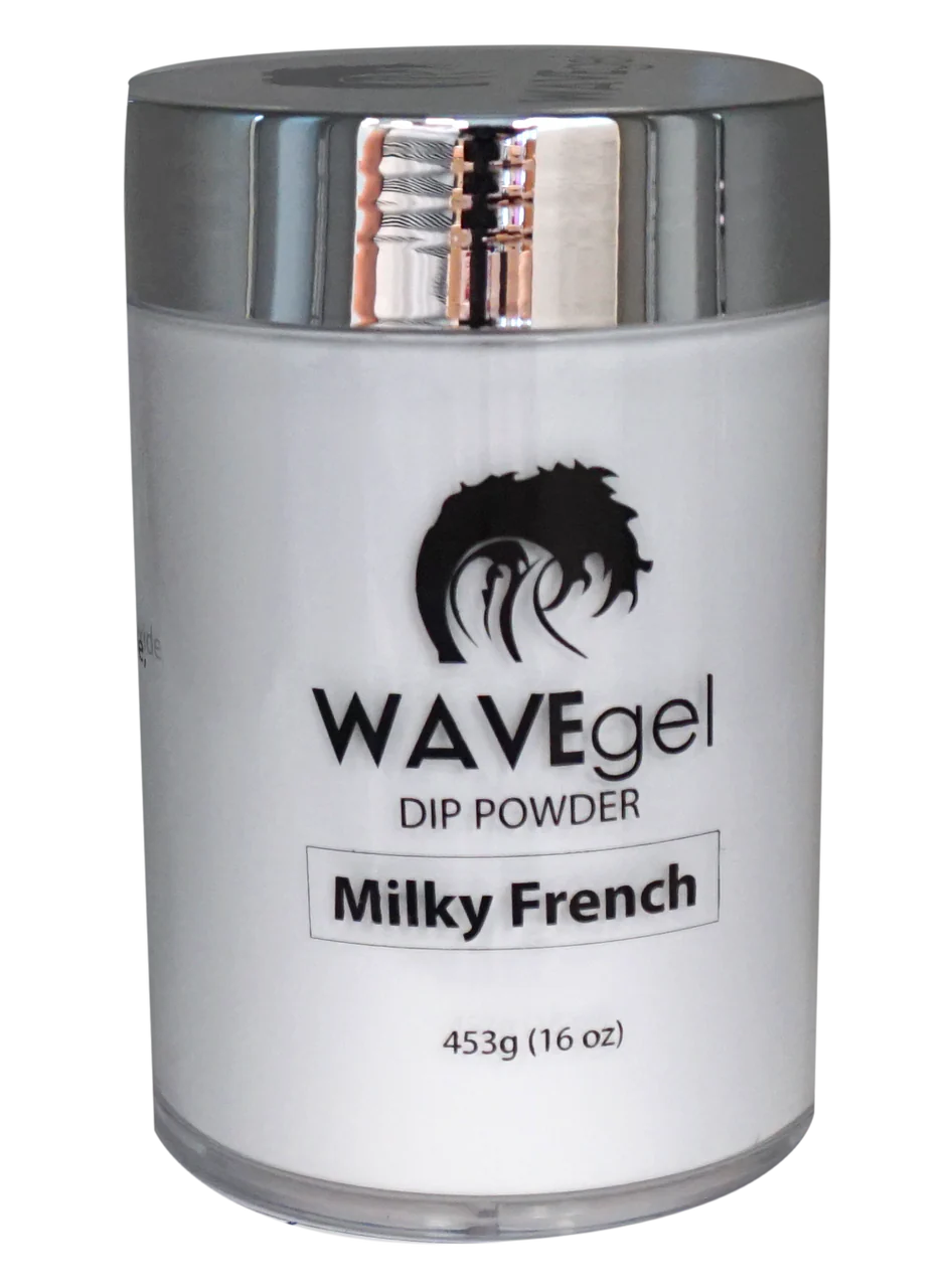 WAVEGEL DIP & ACRYLIC POWDER-MILKY FRENCH 16 OZ