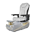 T-SPA Vekron Silver Pedicure Chair | Carbon Fiber & Heat Massage