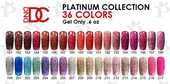 DND DC Platinum Gel .6 Oz - Complete Set - 36 Colors (181 - 217) - GET FREE 1 SAMPLE TIP SET