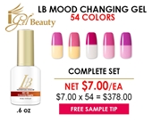 LB Mood Gel Color .6 oz - Complete Set - 54 Colors (MC01-MC12) GET FREE SAMPLE TIP