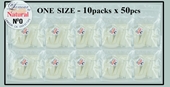 Lamour Natural Tip One Size - 10 Packs (50 per pack) Size 0