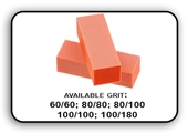 Buffer Block 3 Way - Orange,White -  60,60 Grit (Pack,20 pcs)